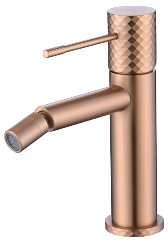 bateria bidetowa, bateria bidetowa stojąca, szczotkowana miedź, nowoczesny design, imex