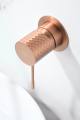 bateria podtynkowa, szczotkowana miedź, detale, wykończenie, nowoczesny design, imex