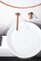 bateria podtynkowa, szczotkowana miedź, detale, wykończenie, nowoczesny design, imex