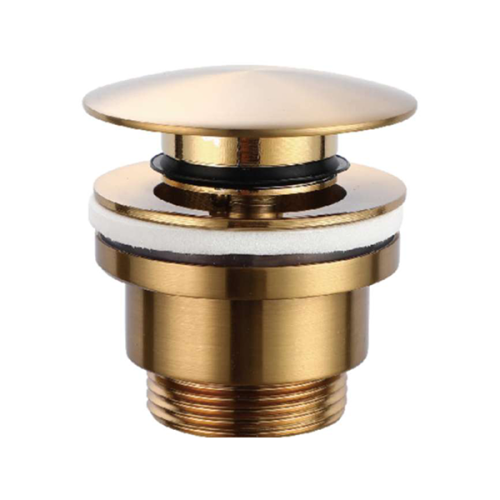 korek, korek umywalkowy, szczotkowane złoto, imex, klik-klak