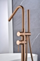 bateria wolnostojąca, bateria z kompletem natryskowym, szczotkowana miedź, nowoczesny design, imex