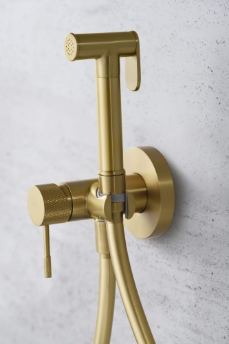 system bidetowy, system bidetowy podtynkowy, szczotkowane złoto, nowoczesny design, imex