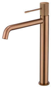 Line | Bateria umywalkowa stojąca wysoka szczotkowana miedź