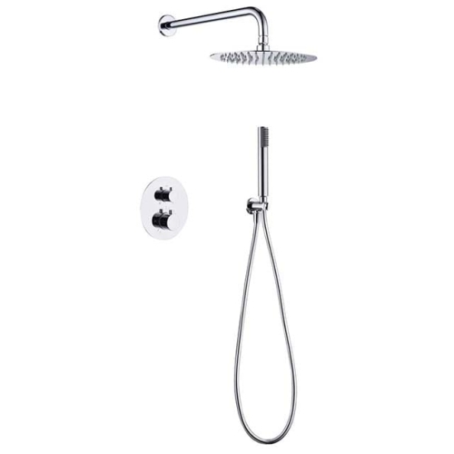 System prysznicowy podtynkowy, system prysznicowy termostatyczny, chrom, nowoczesny design, imex