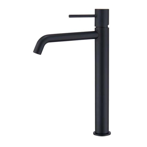 bateria umywalkowa wysoka, bateria umywalkowa stojąca, bateria umywalkowa stojąca wysoka, czarny mat, nowoczesny design, imex