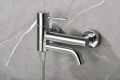bateria wannowa, bateria wannowa ścienna, bateria z kompletem natryskowym, chrom, nowoczesny design, imex