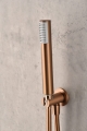 System prysznicowy podtynkowy, system prysznicowy termostatyczny, szczotkowana miedź, nowoczesny design, imex