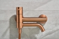bateria wannowa, bateria wannowa ścienna, bateria z kompletem natryskowym, szczotkowana miedź, nowoczesny design, imex